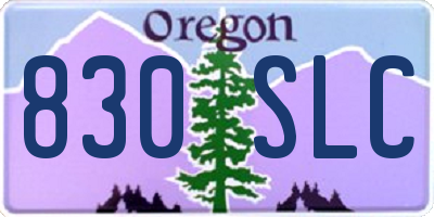 OR license plate 830SLC