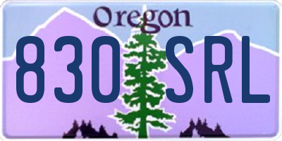 OR license plate 830SRL