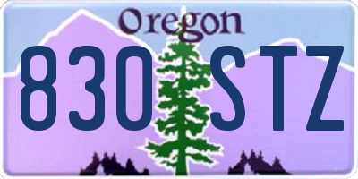 OR license plate 830STZ