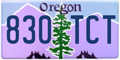 OR license plate 830TCT