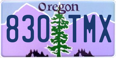OR license plate 830TMX