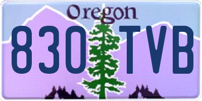 OR license plate 830TVB