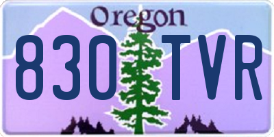 OR license plate 830TVR