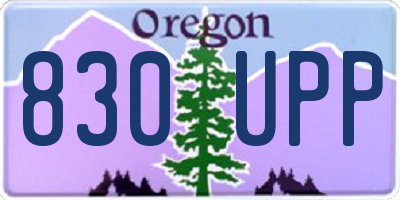 OR license plate 830UPP