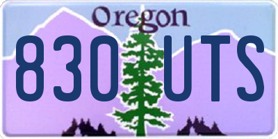 OR license plate 830UTS
