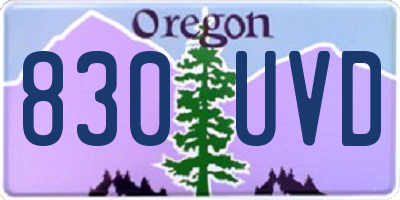 OR license plate 830UVD