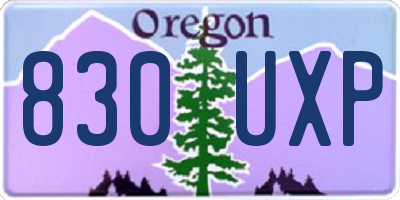 OR license plate 830UXP