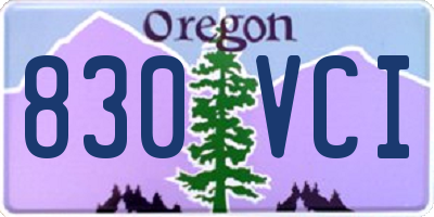 OR license plate 830VCI
