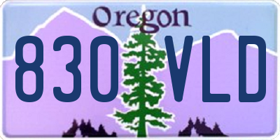 OR license plate 830VLD