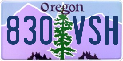 OR license plate 830VSH