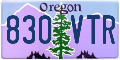 OR license plate 830VTR