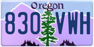 OR license plate 830VWH