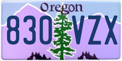 OR license plate 830VZX