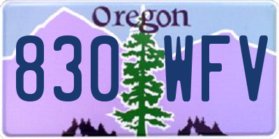 OR license plate 830WFV