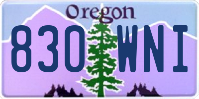 OR license plate 830WNI