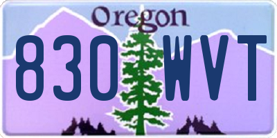 OR license plate 830WVT