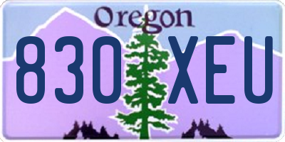 OR license plate 830XEU