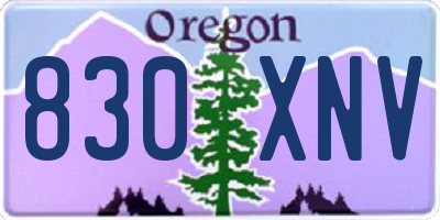 OR license plate 830XNV