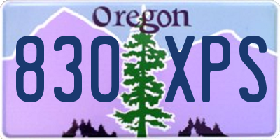 OR license plate 830XPS