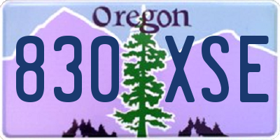 OR license plate 830XSE