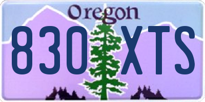 OR license plate 830XTS