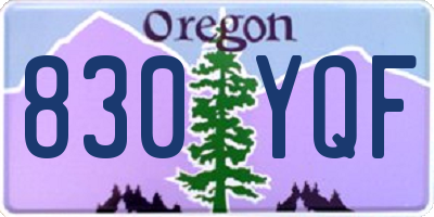 OR license plate 830YQF