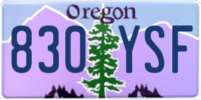 OR license plate 830YSF