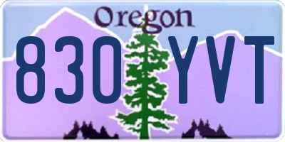 OR license plate 830YVT