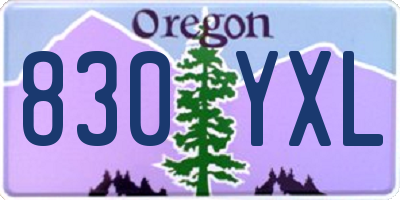OR license plate 830YXL