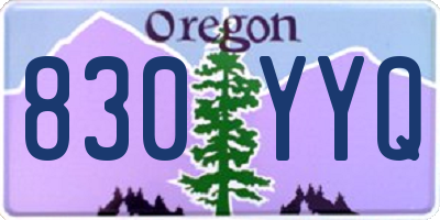 OR license plate 830YYQ