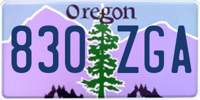 OR license plate 830ZGA