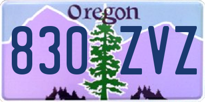 OR license plate 830ZVZ