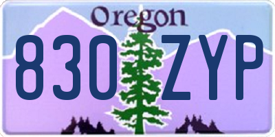 OR license plate 830ZYP