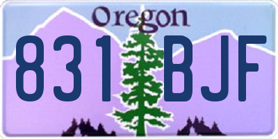 OR license plate 831BJF
