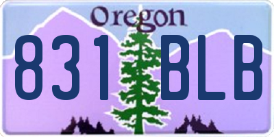 OR license plate 831BLB