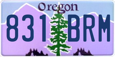 OR license plate 831BRM