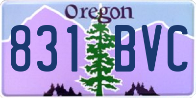 OR license plate 831BVC