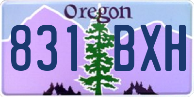 OR license plate 831BXH
