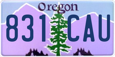 OR license plate 831CAU