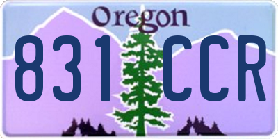 OR license plate 831CCR