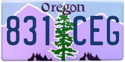 OR license plate 831CEG