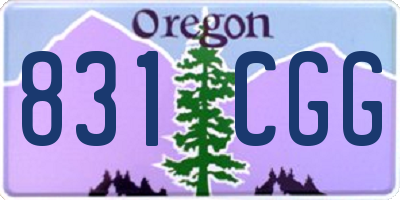OR license plate 831CGG