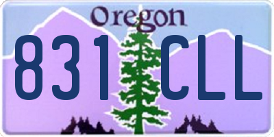 OR license plate 831CLL