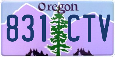 OR license plate 831CTV