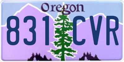 OR license plate 831CVR