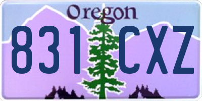OR license plate 831CXZ