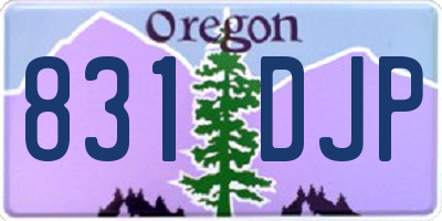 OR license plate 831DJP