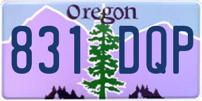 OR license plate 831DQP