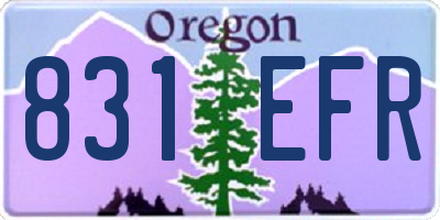 OR license plate 831EFR