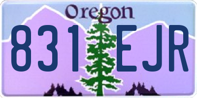 OR license plate 831EJR